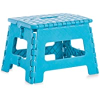 Zeller 13735 Taburete Plegable- Plástico- Turquesa- 32x25x22 cm